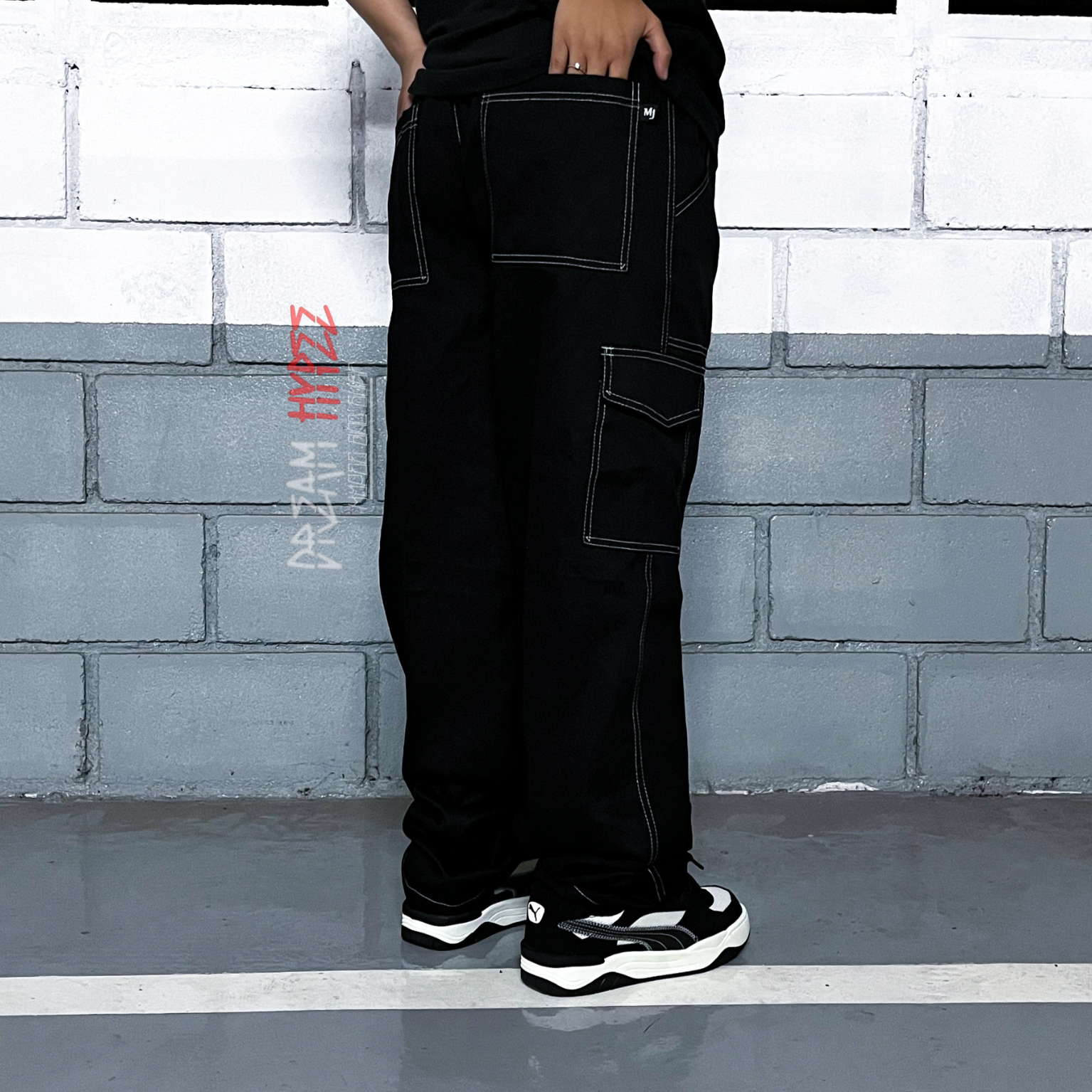 Calça Cargo Black Contrast