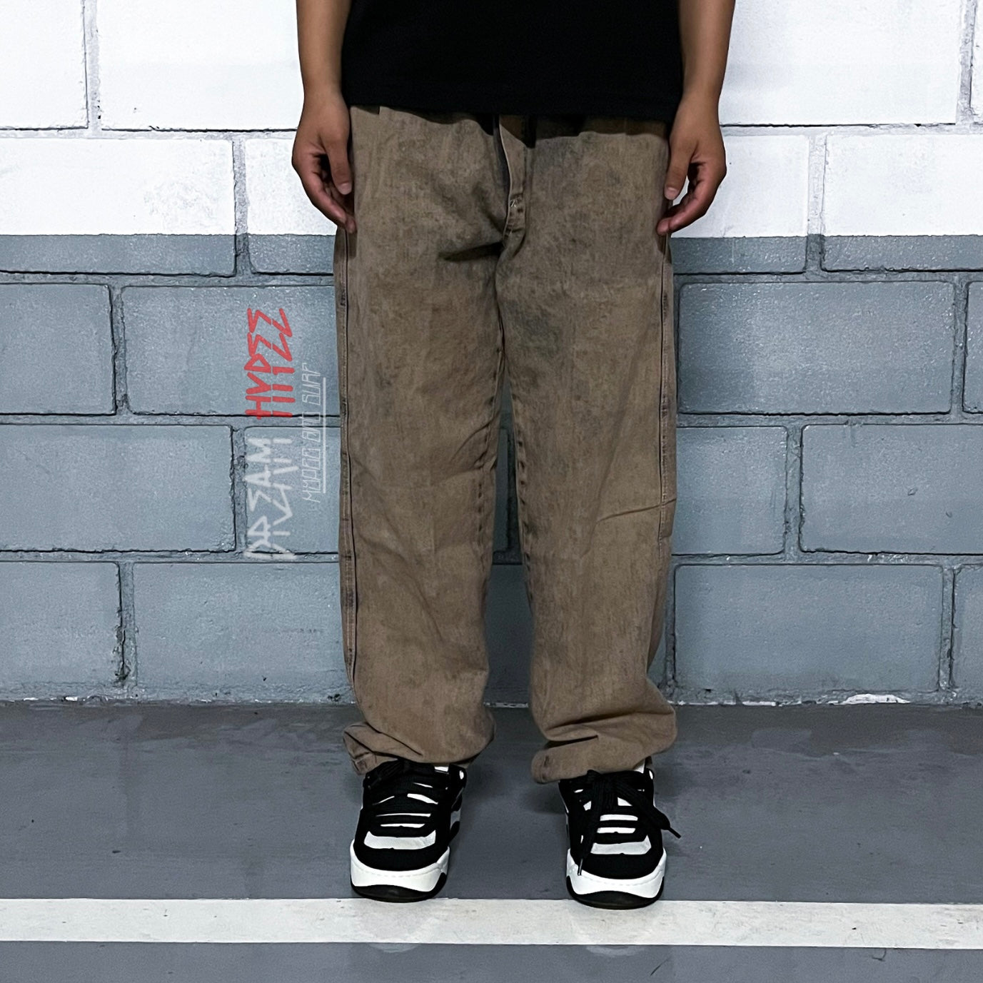 Calça Balão Jeans Rust