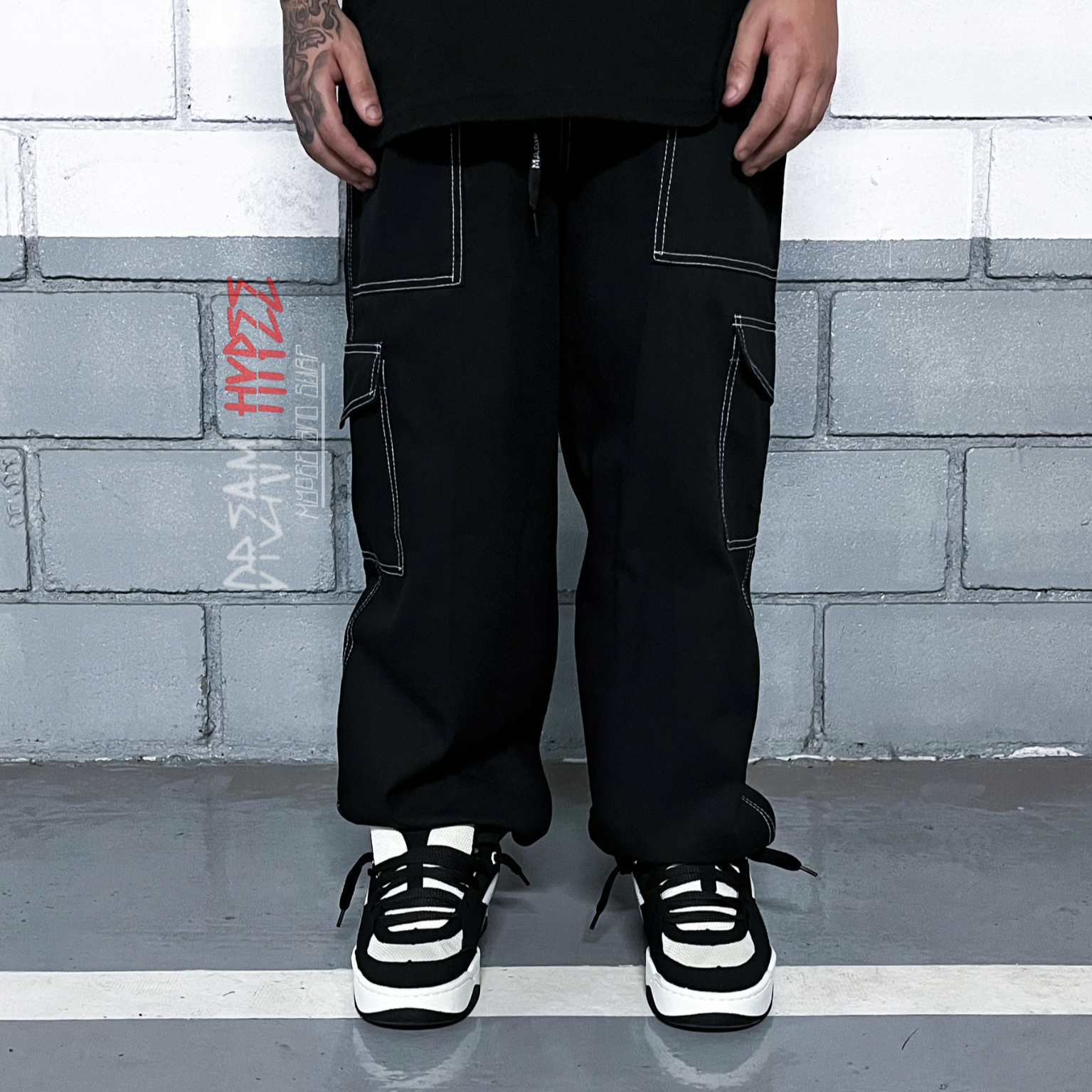 Calça Cargo Black Contrast