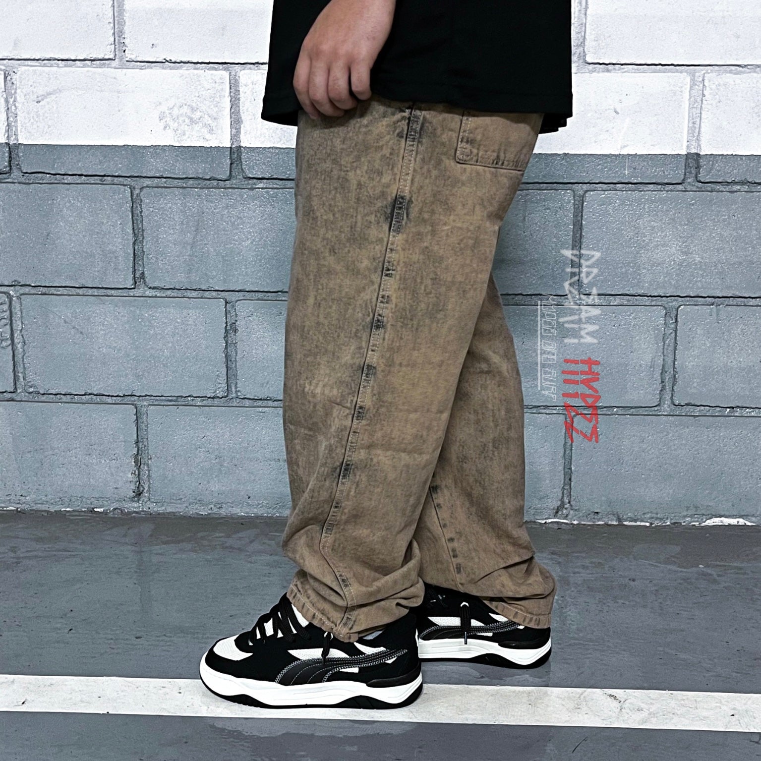Calça Balão Jeans Rust