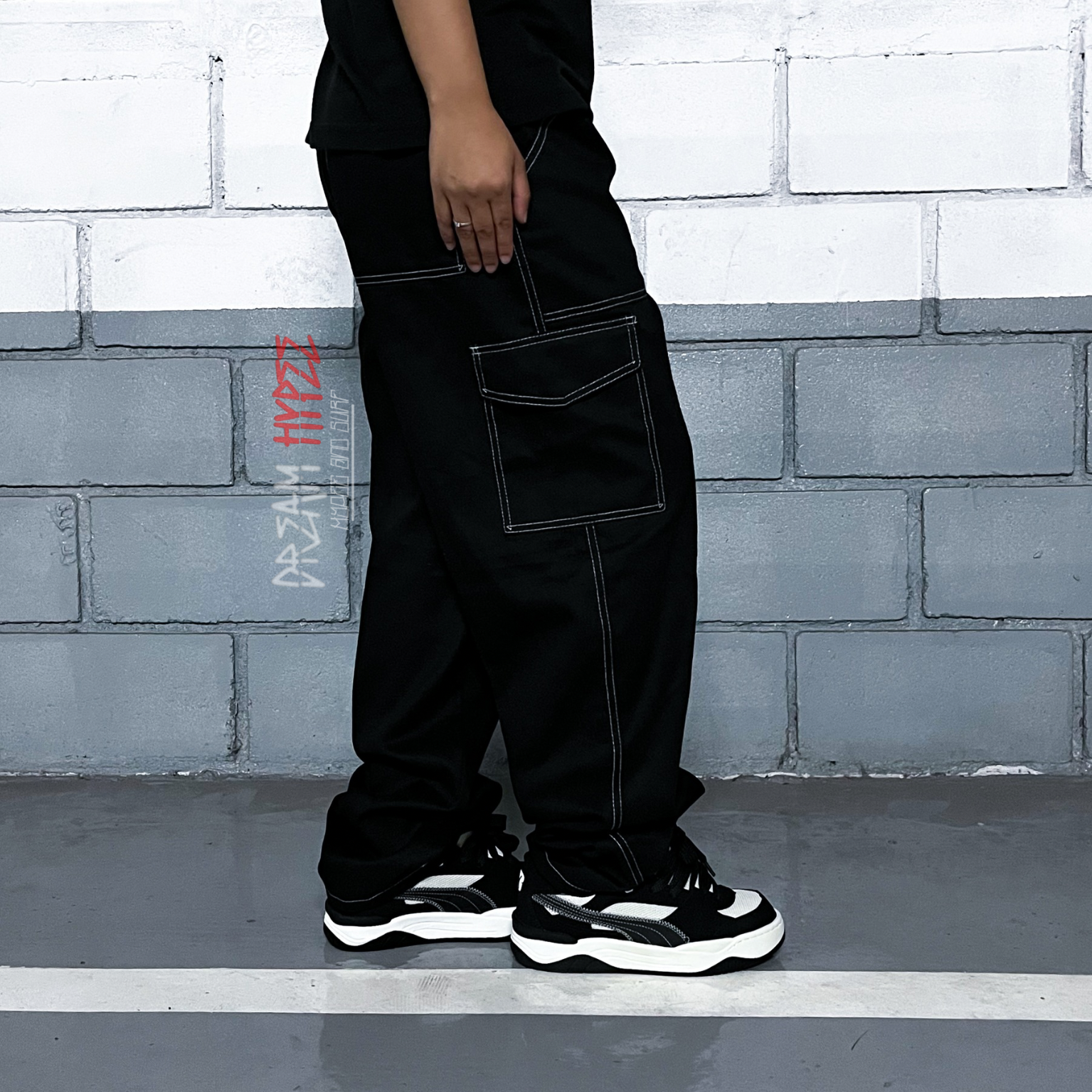 Calça Cargo Black Contrast