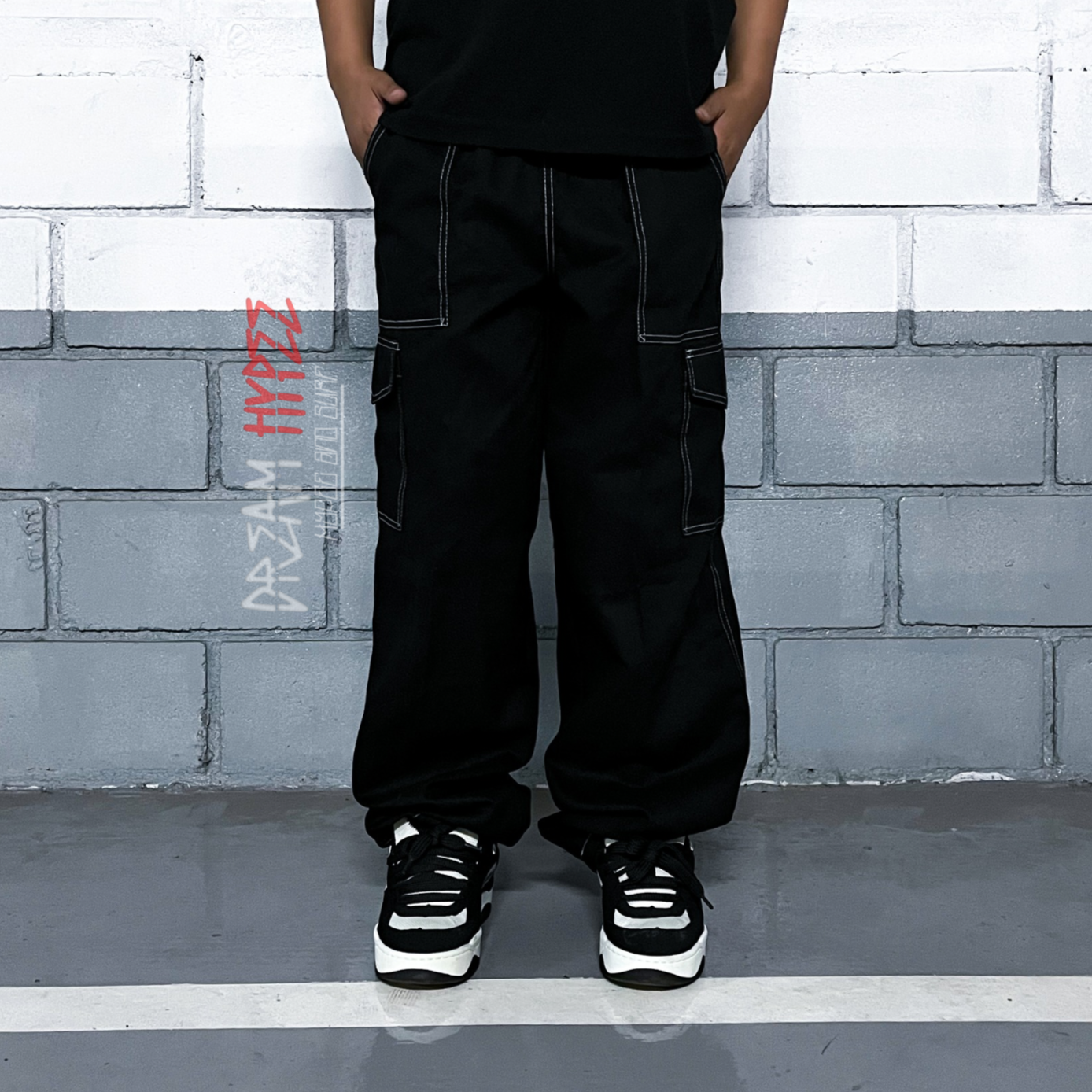 Calça Cargo Black Contrast