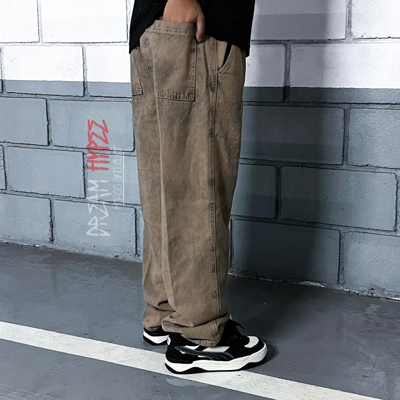 Calça Balão Jeans Rust