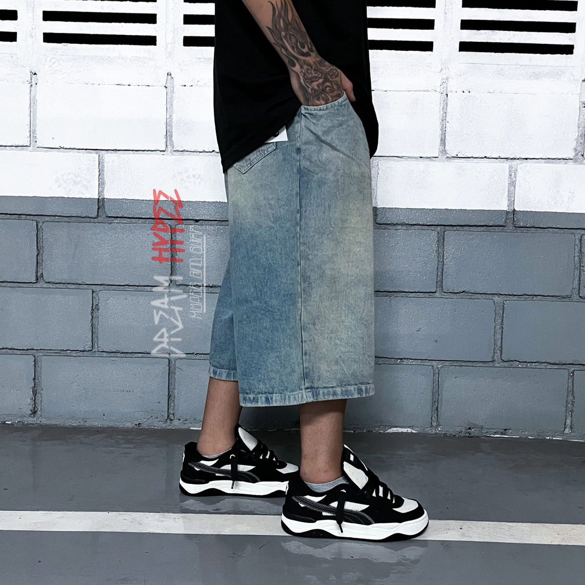 Bermuda Jeans Jorts baggy