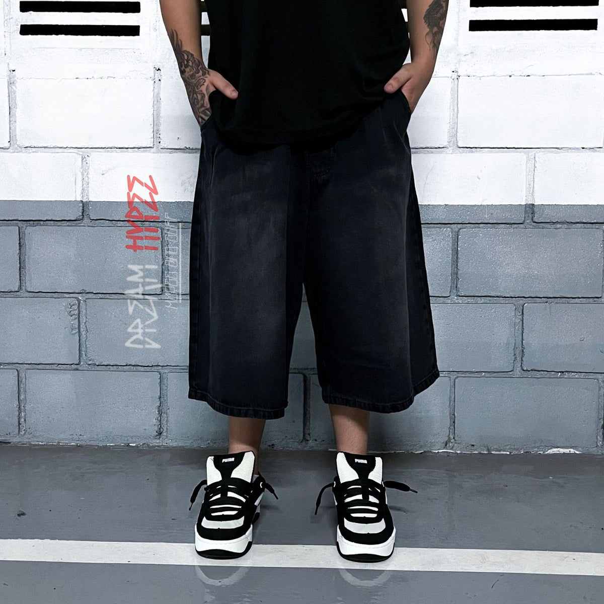 Bermuda Jeans Jorts baggy