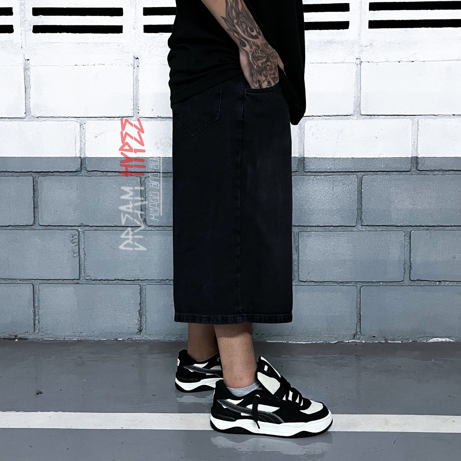 Bermuda Jeans Jorts baggy