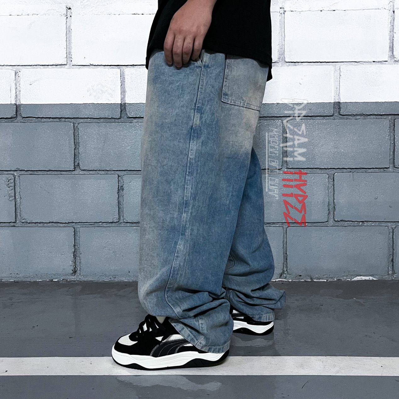 Calça Balão Jeans Dirty