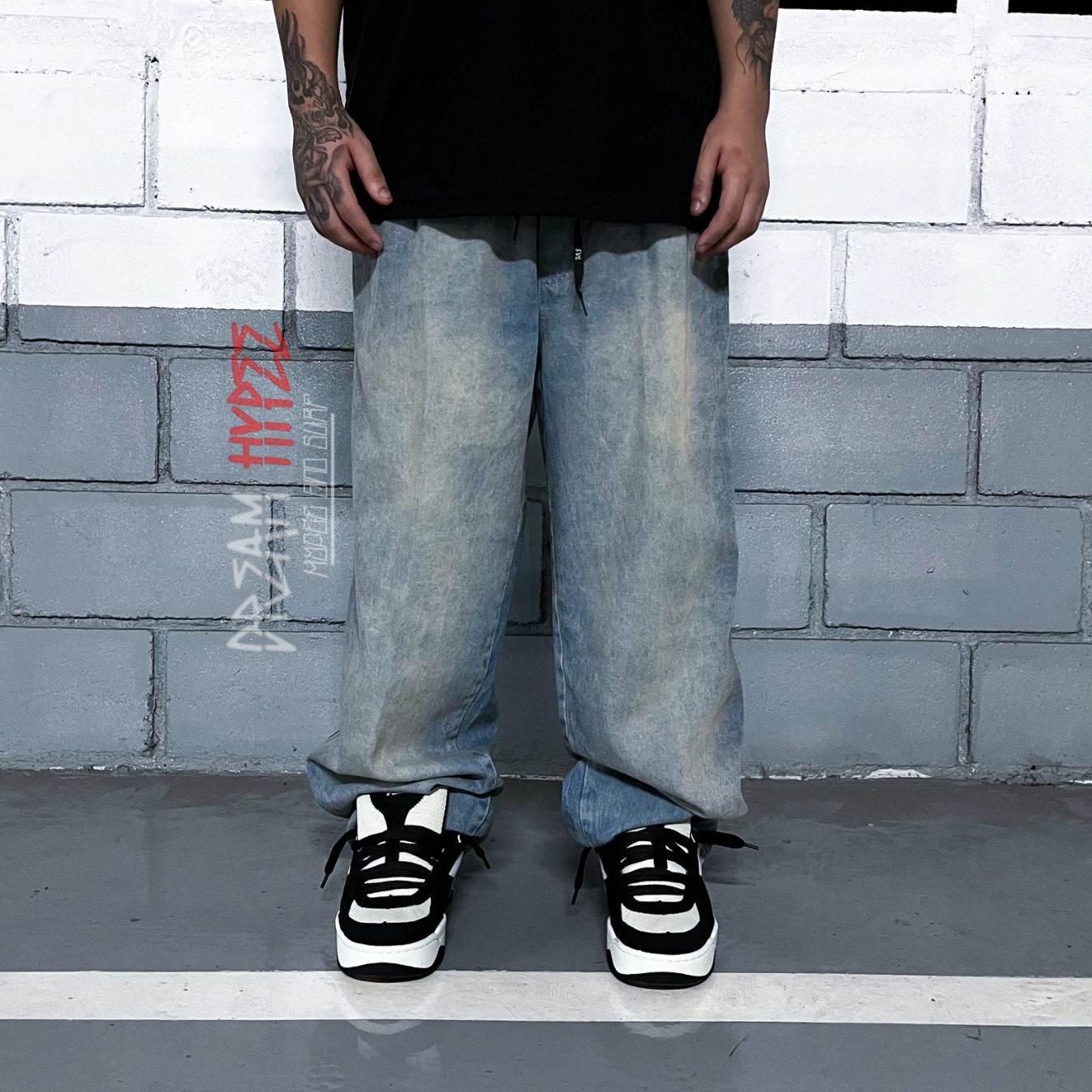 Calça Balão Jeans Dirty