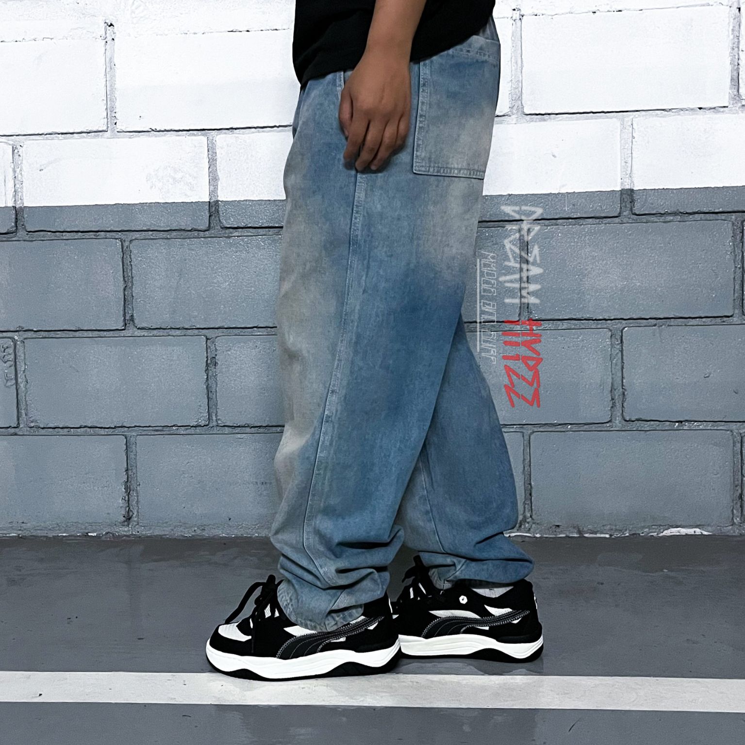 Calça Balão Jeans Dirty