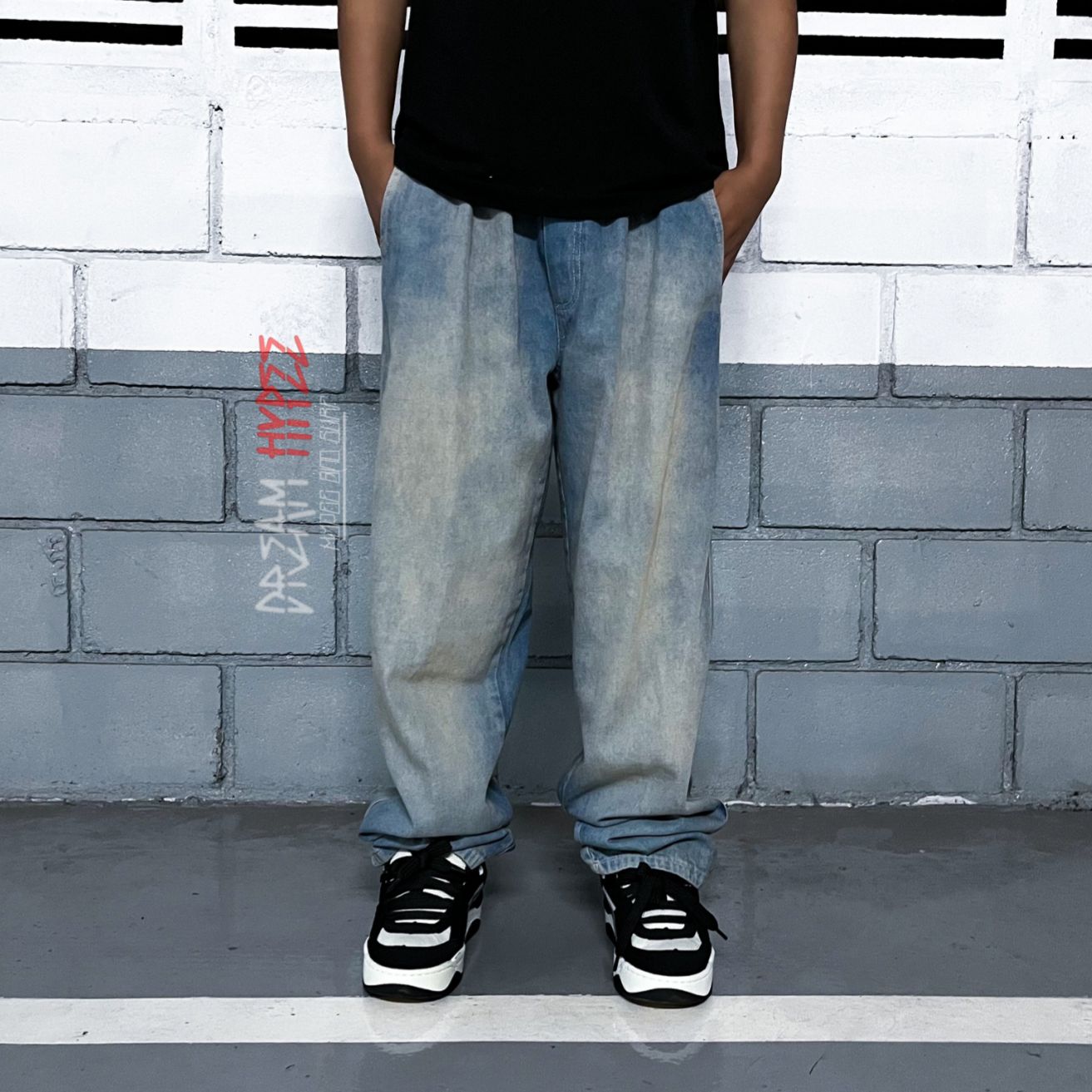 Calça Balão Jeans Dirty