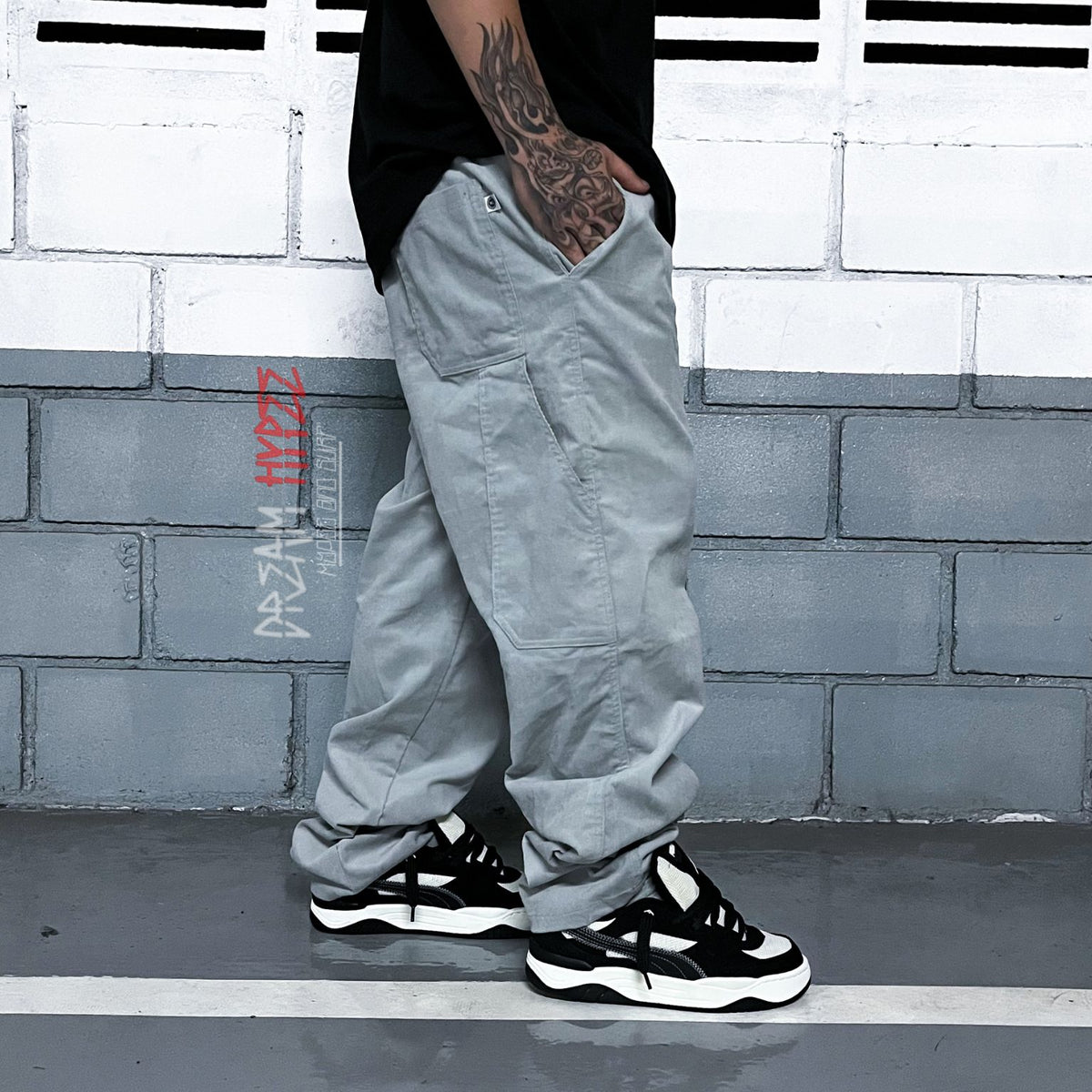 Calça Carper Veludo Cinza