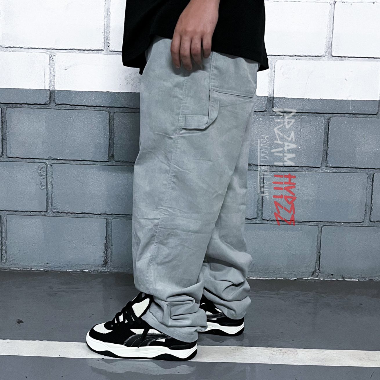 Calça Carper Veludo Cinza