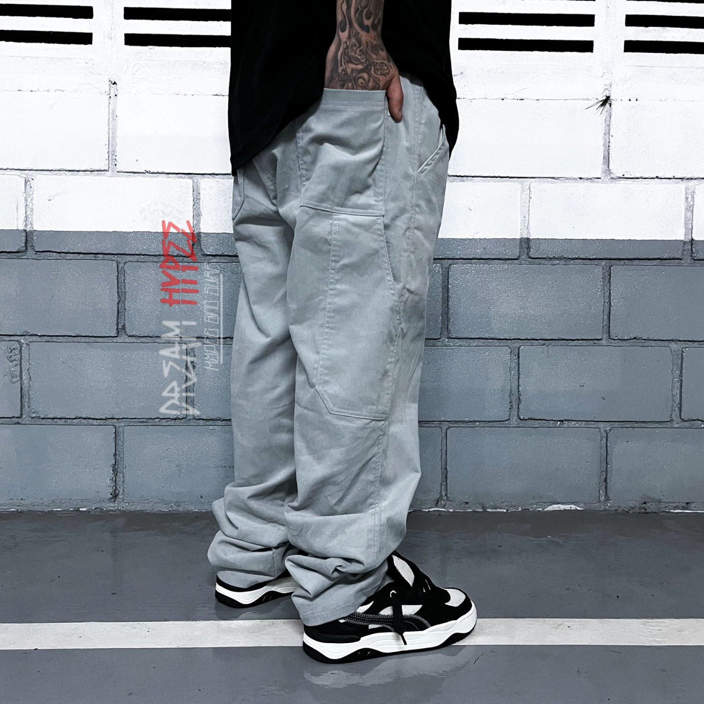 Calça Carper Veludo Cinza