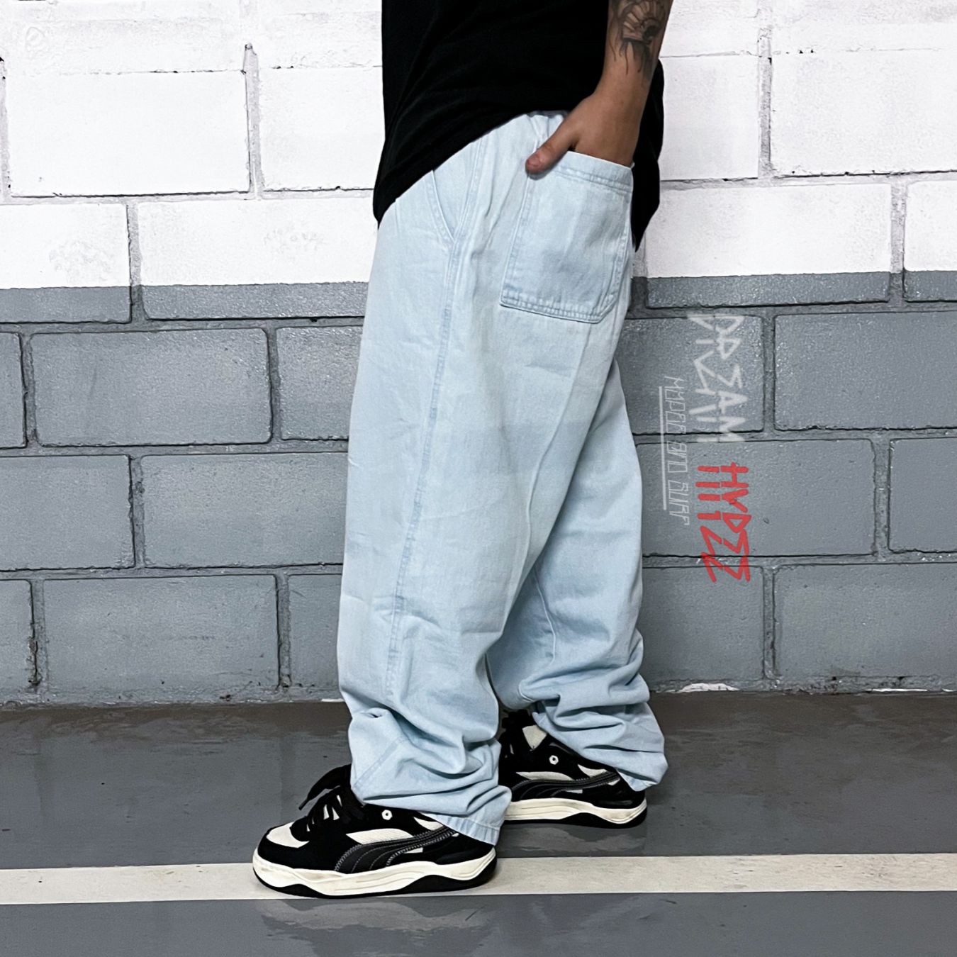 Calça Balão Jeans Cristal