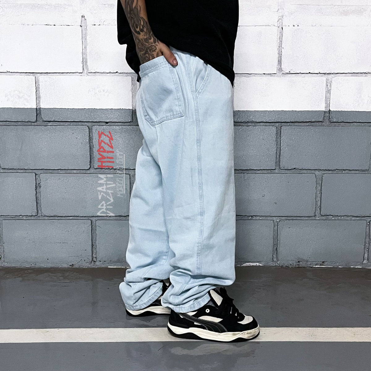 Calça Balão Jeans Cristal