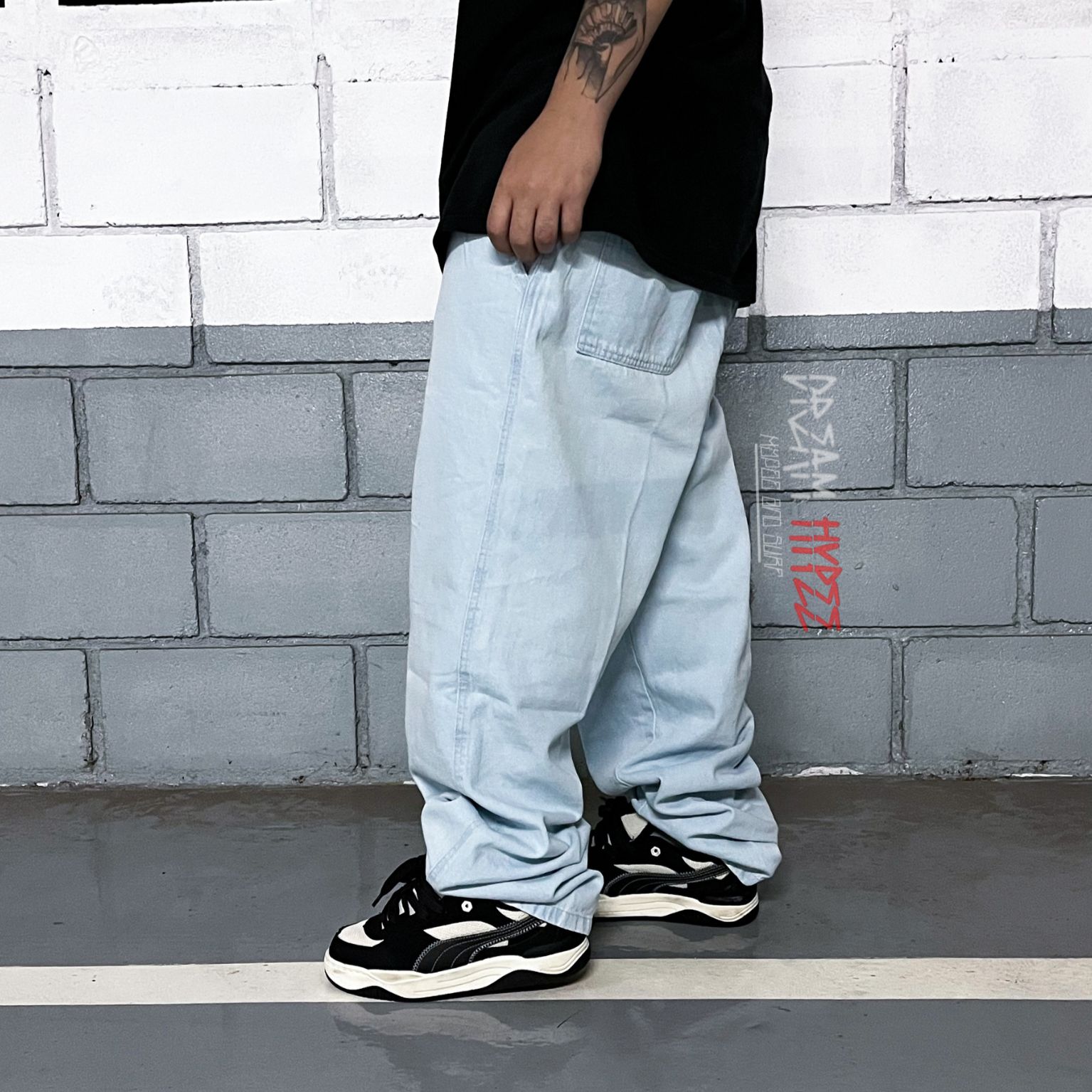 Calça Balão Jeans Cristal