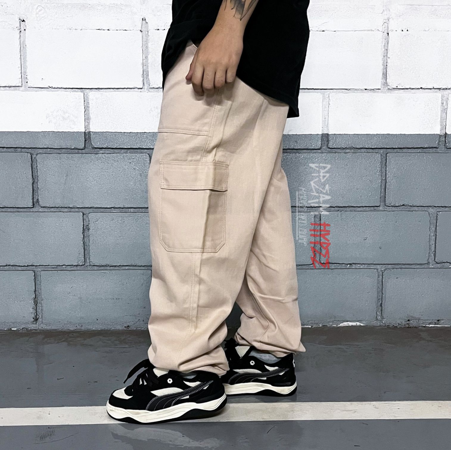 Calça Cargo Bege