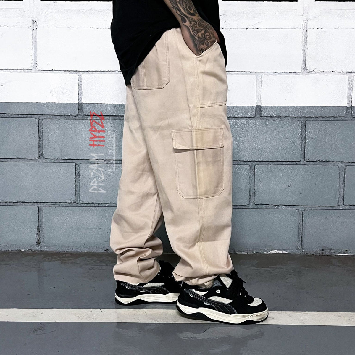 Calça Cargo Bege