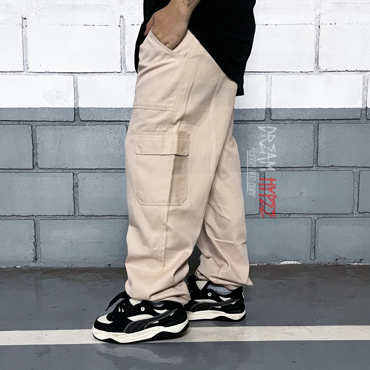 Calça Cargo Bege