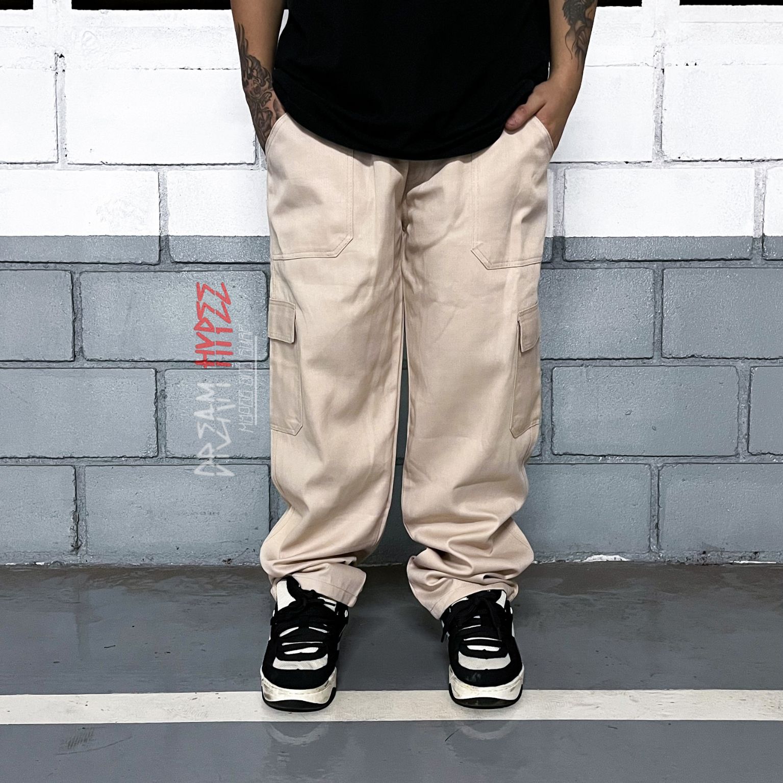 Calça Cargo Bege