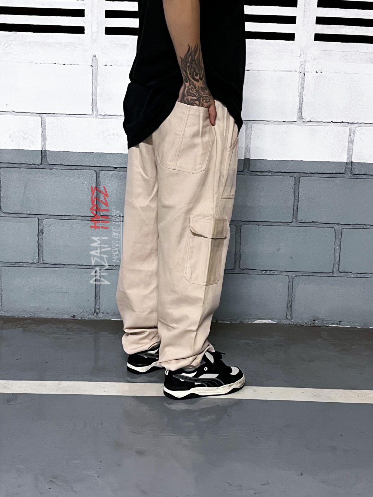 Calça Cargo Bege