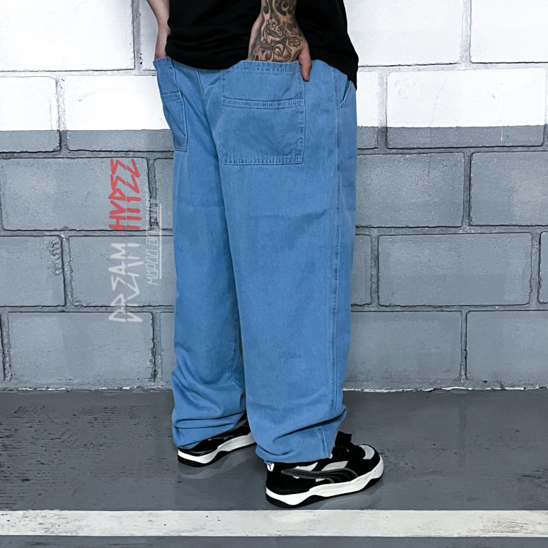 Calça Balão Jeans Azul Clara