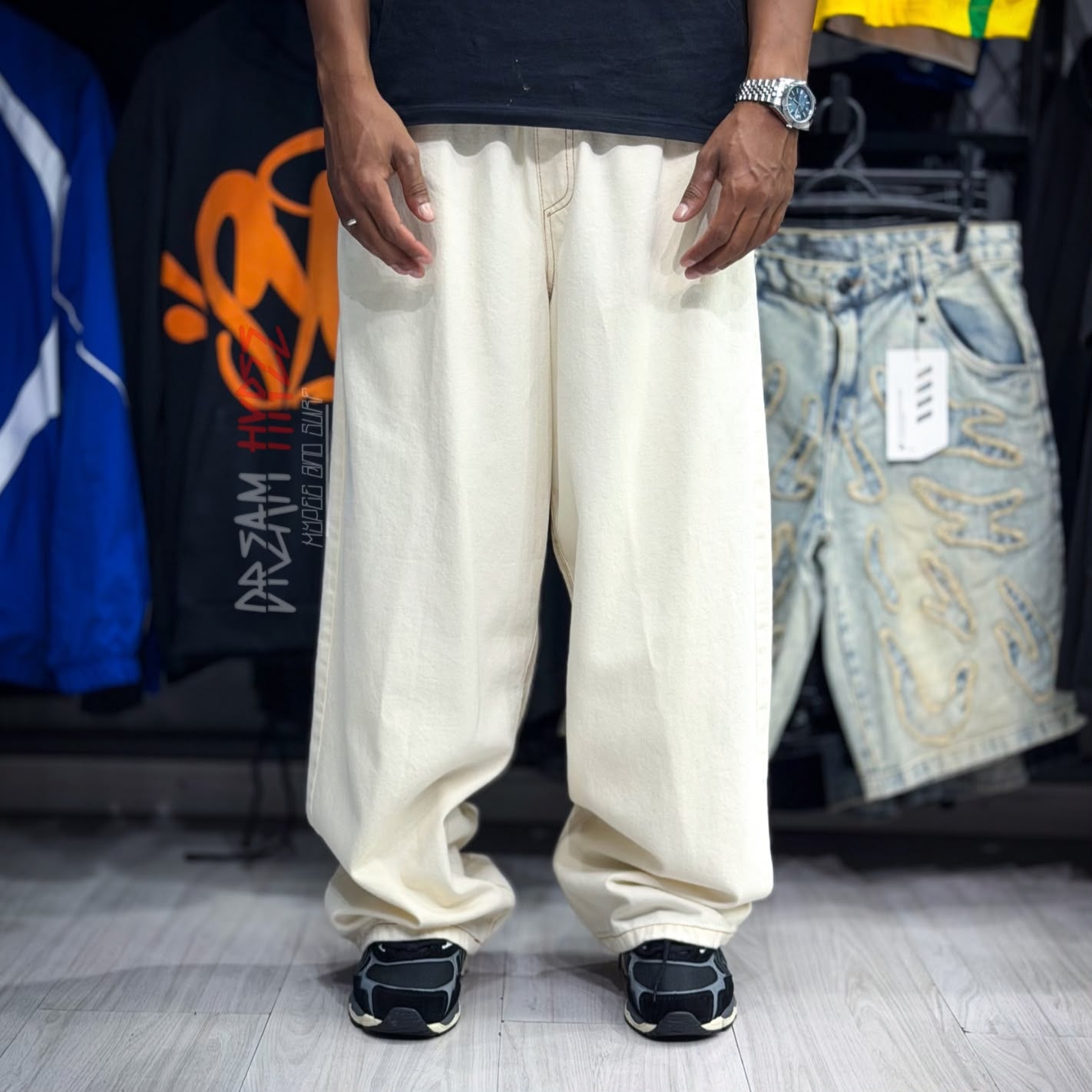 Calça Super Baggy Bege