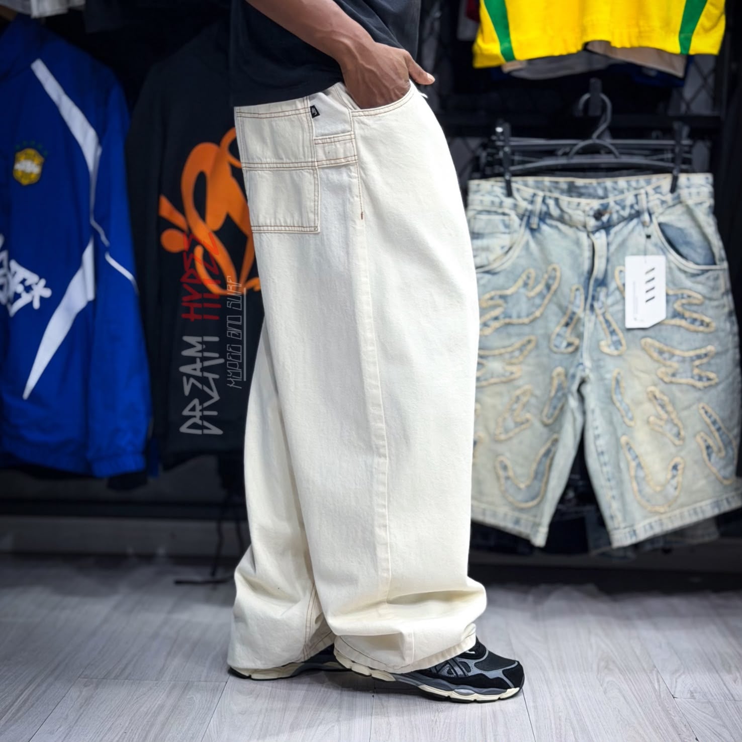 Calça Super Baggy Bege