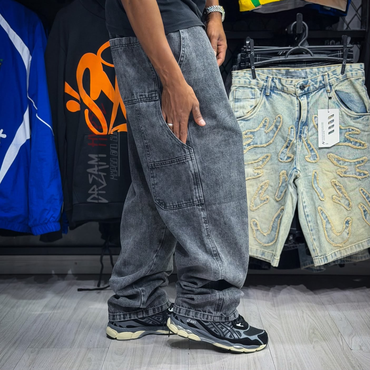 Calça Carper Jeans Marmorizada