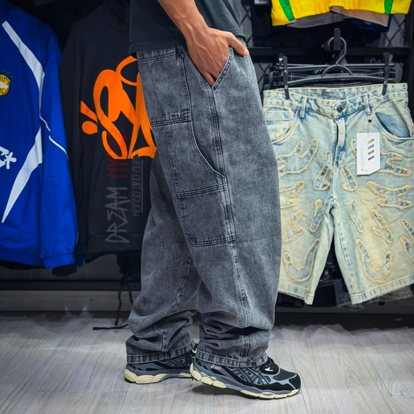 Calça Carper Jeans Marmorizada