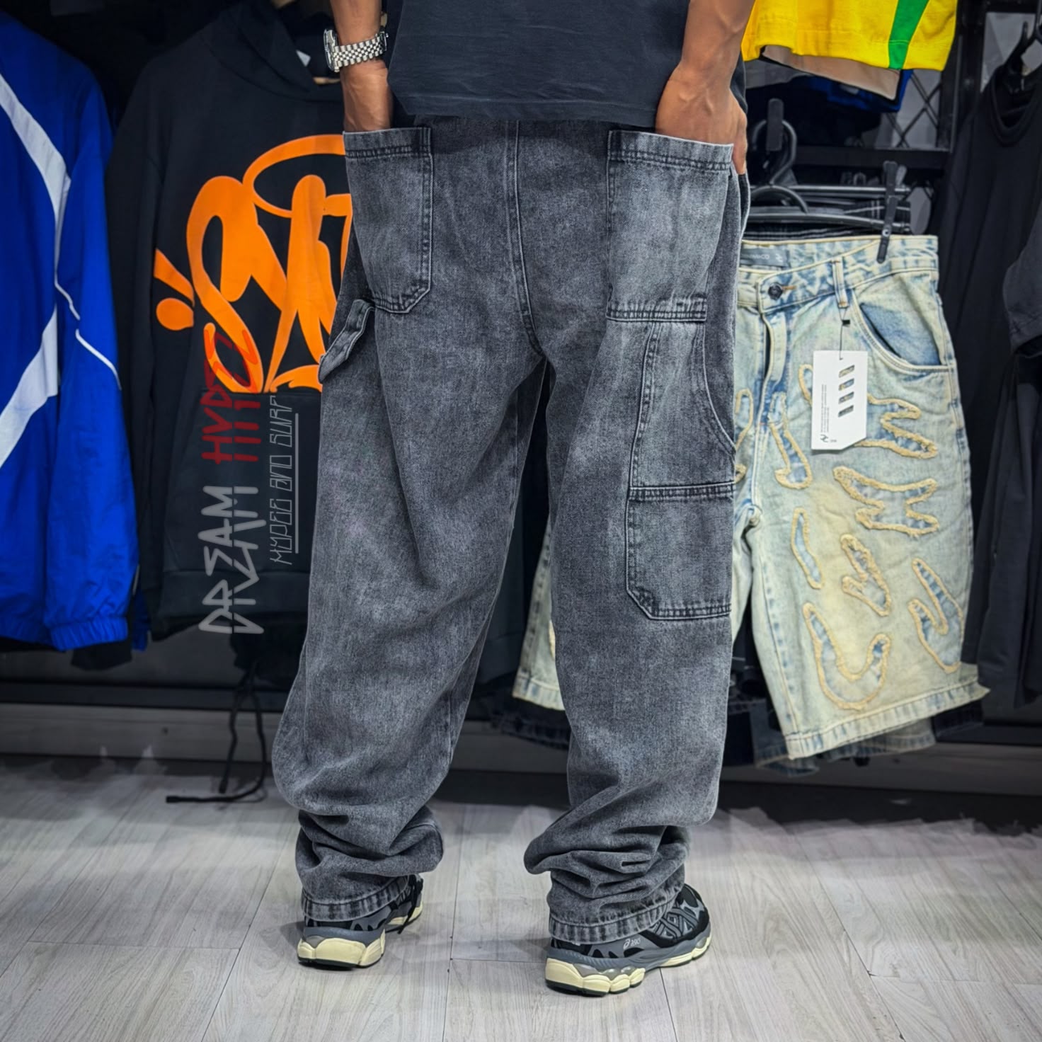 Calça Carper Jeans Marmorizada