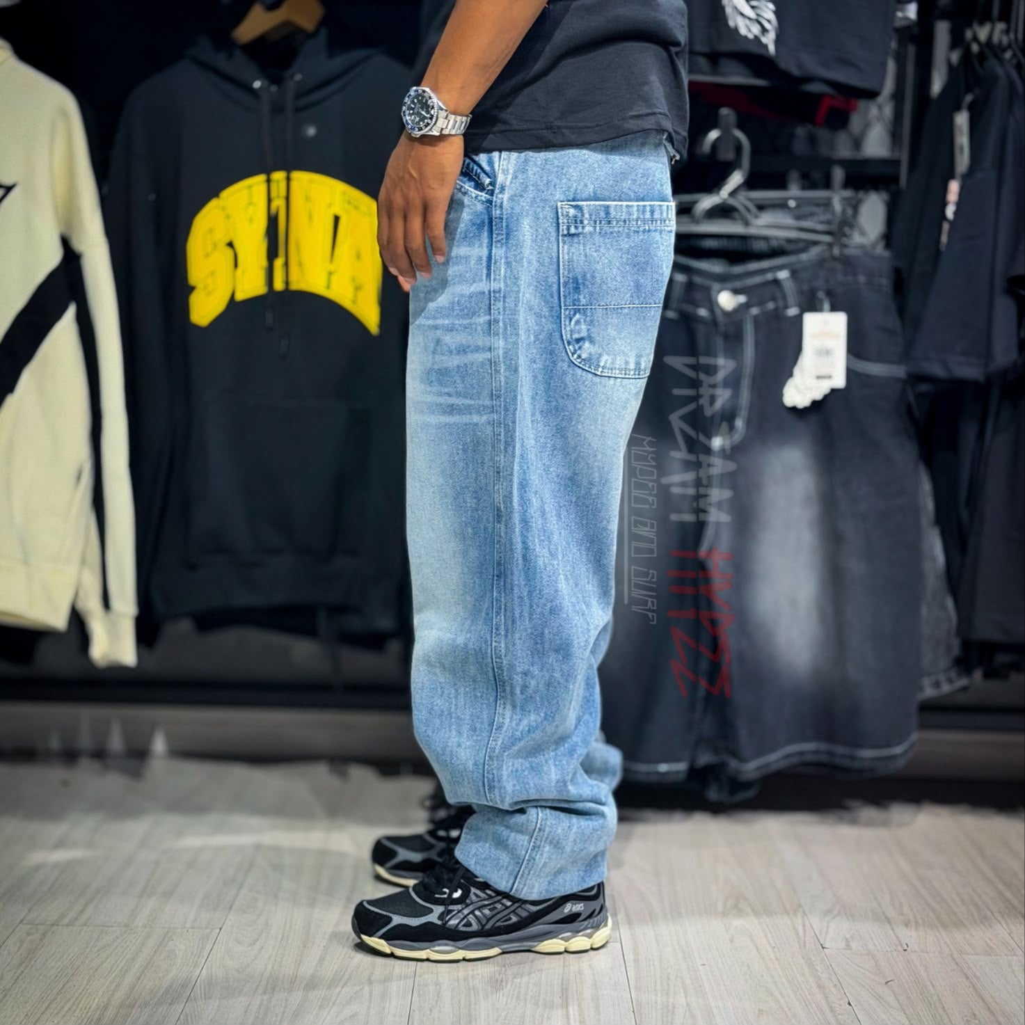 Calça Reta Azul DMC