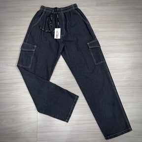 Calça Cargo Jeans Black