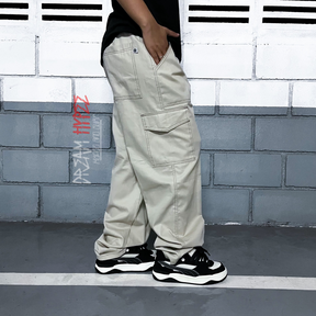 Calça Cargo Bege Contrast