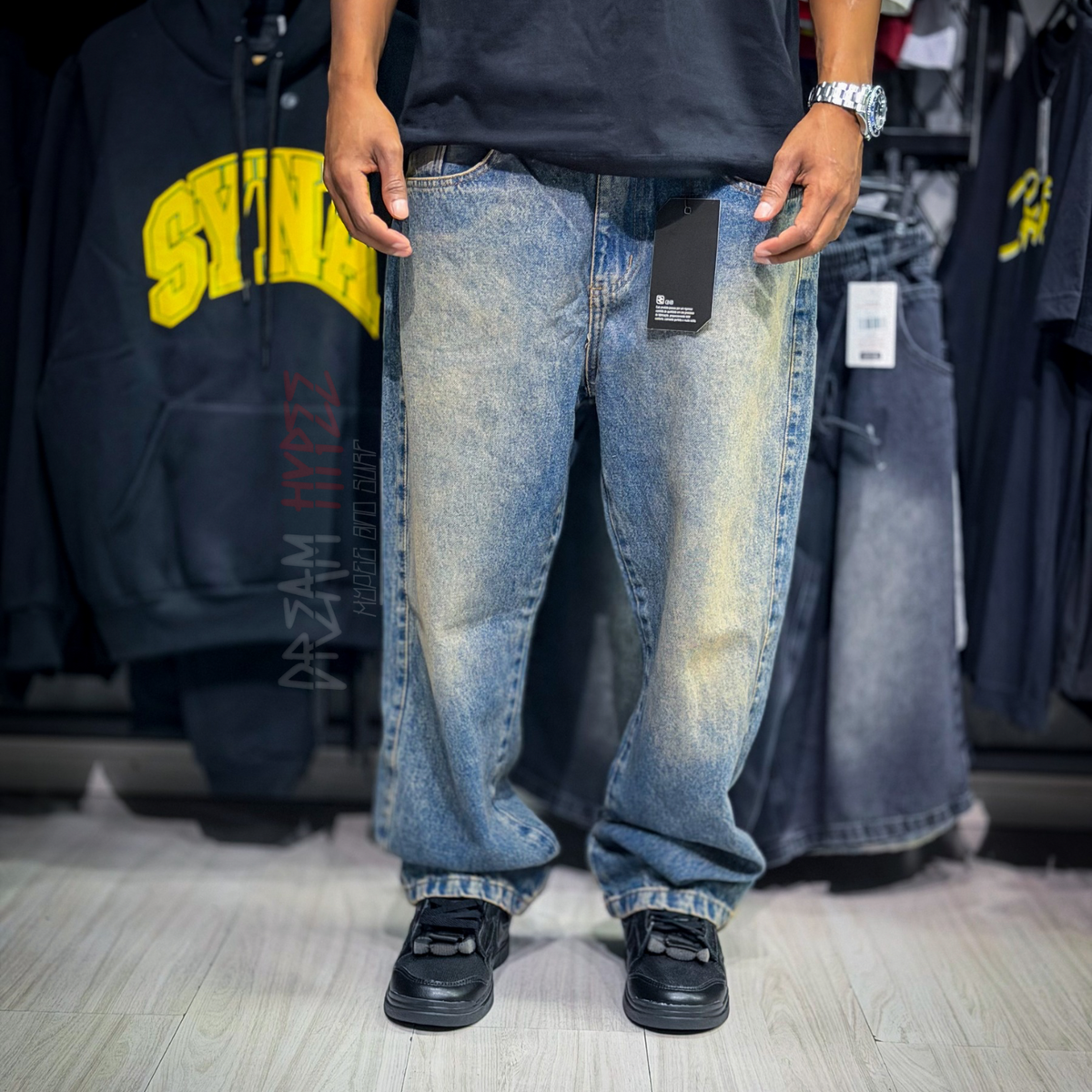 Calça Reta Dusty Blue