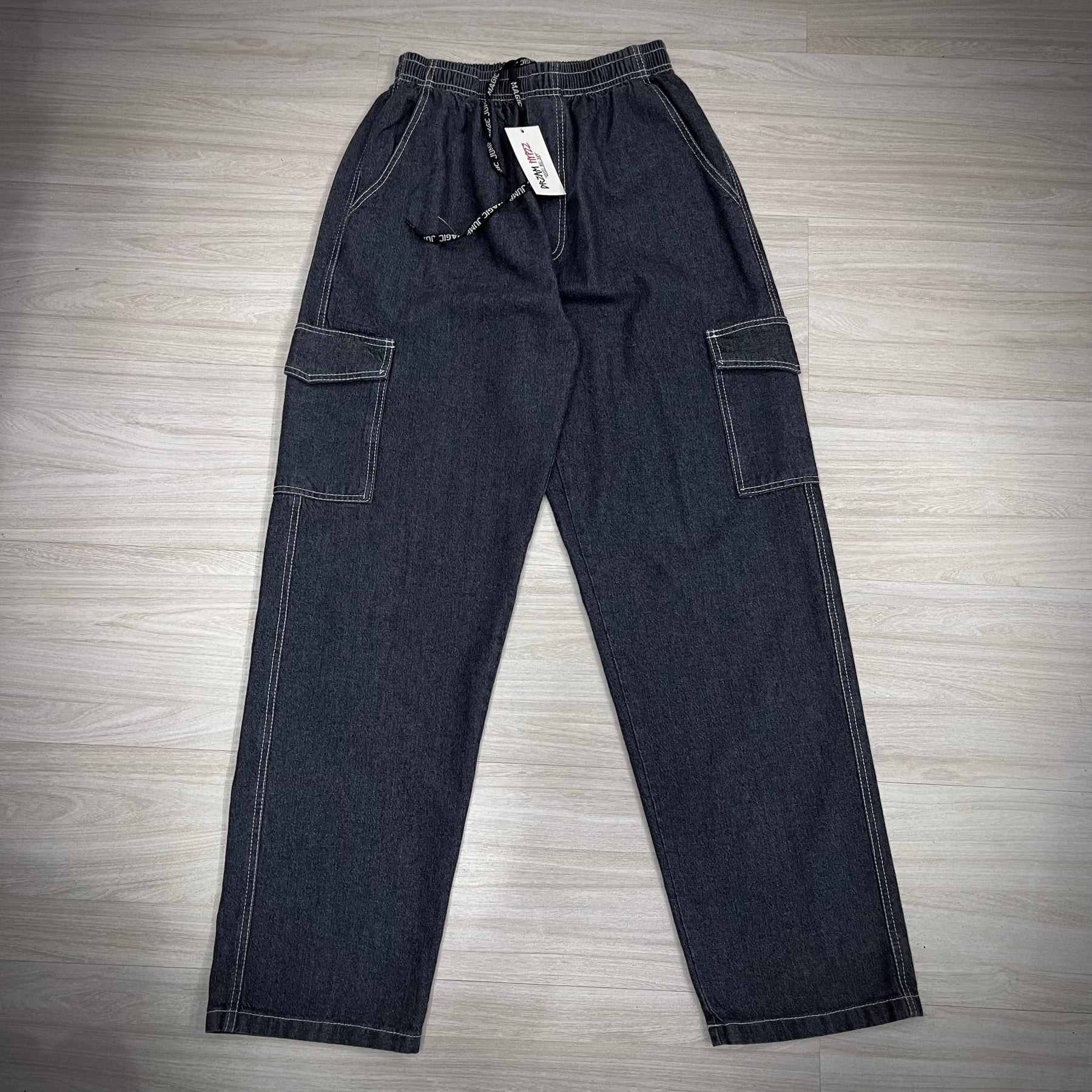 Calça Cargo Jeans Black