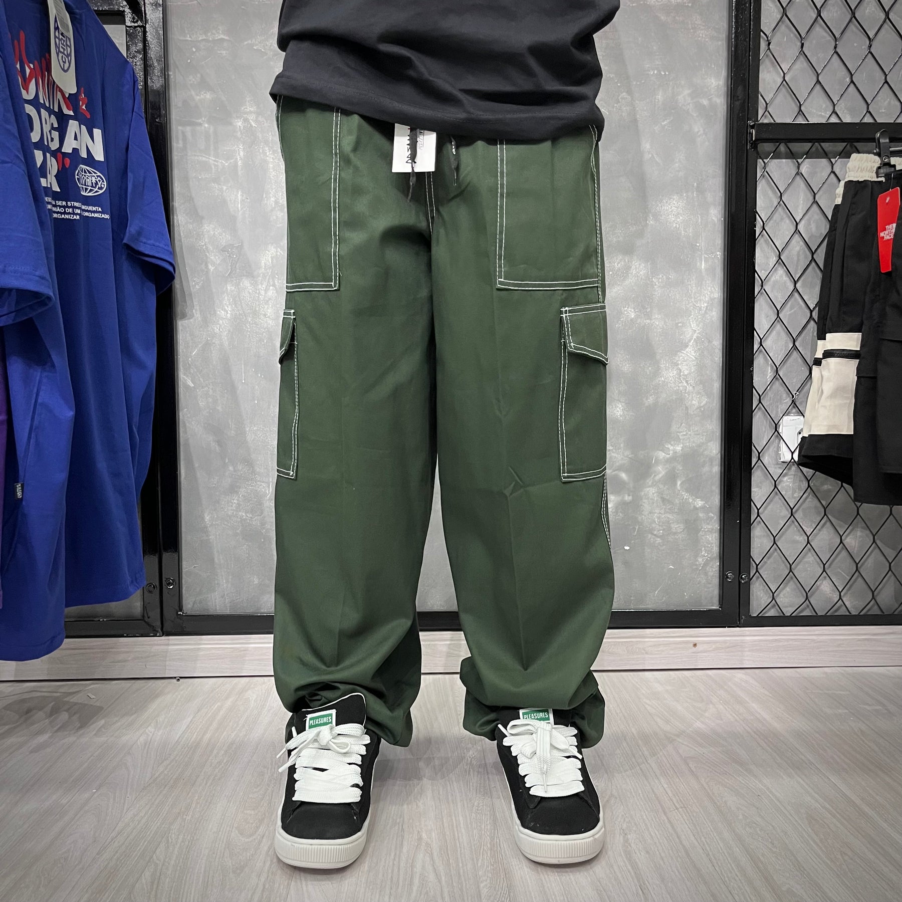 Calça Cargo Green Contrast