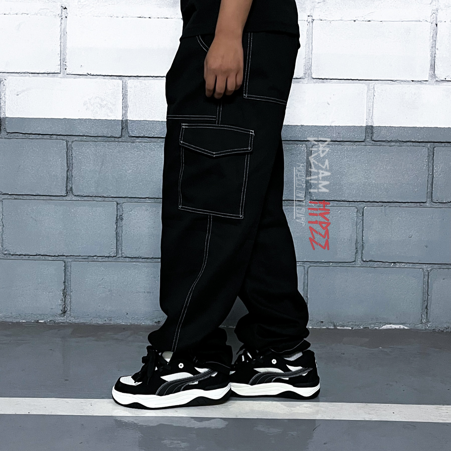 Calça Cargo Black Contrast