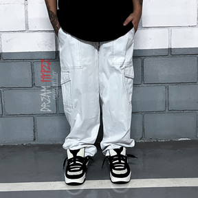 Calça Cargo Branca Contrast