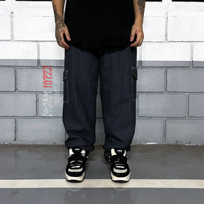 Calça Cargo Jeans Black