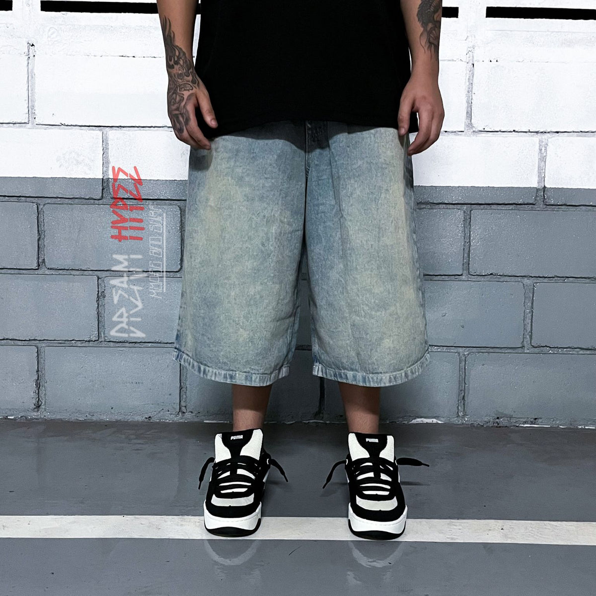 Bermuda Jeans Jorts baggy