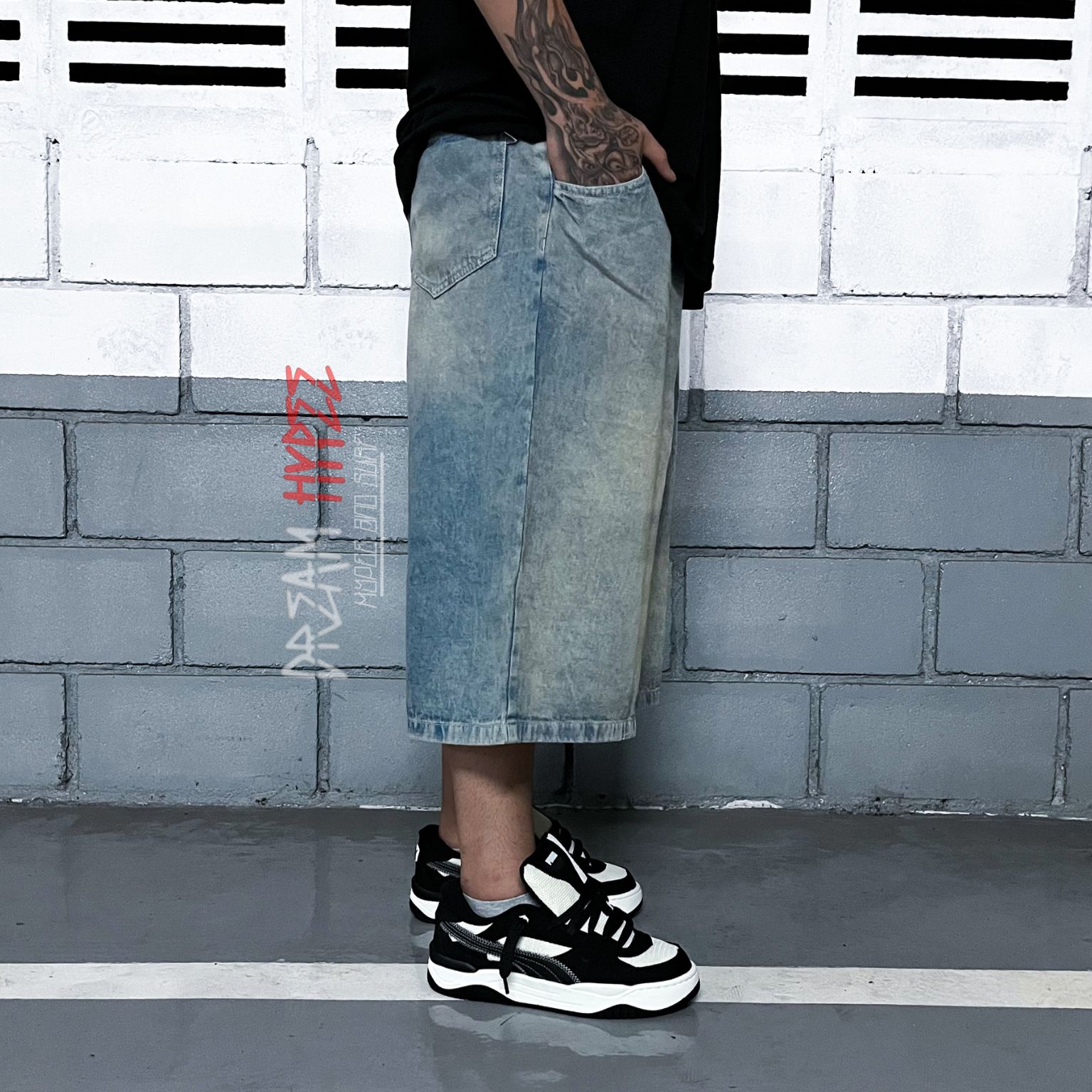 Bermuda Jeans Jorts baggy