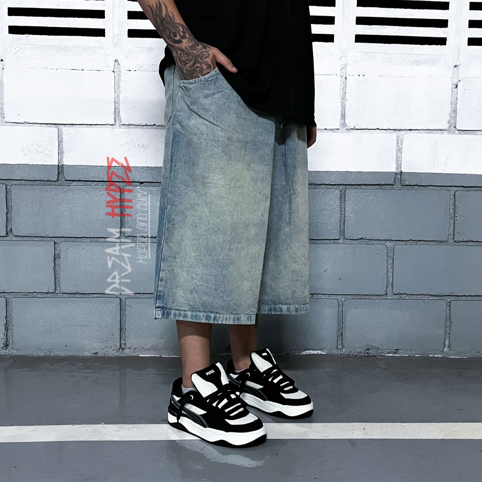 Bermuda Jeans Jorts baggy