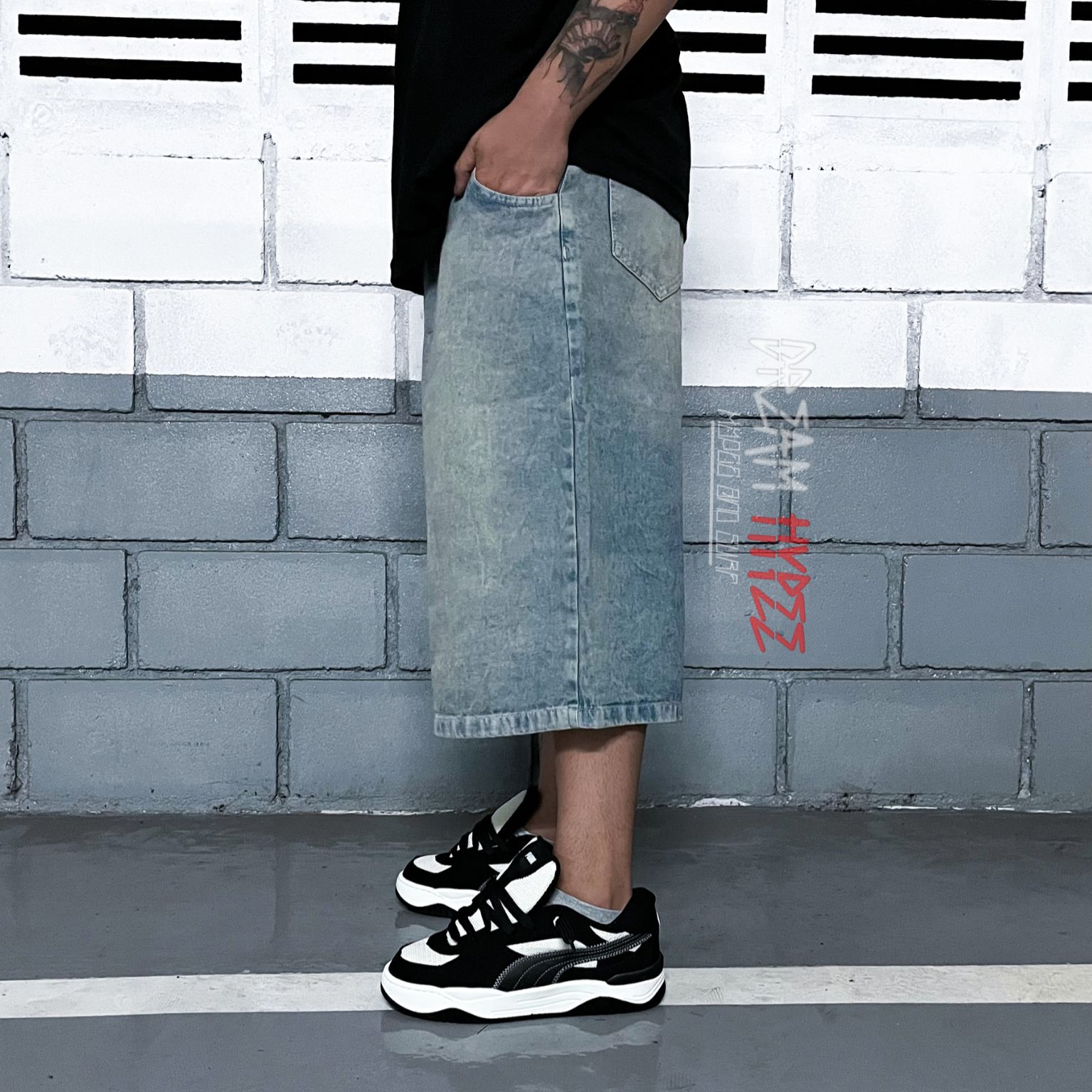 Bermuda Jeans Jorts baggy