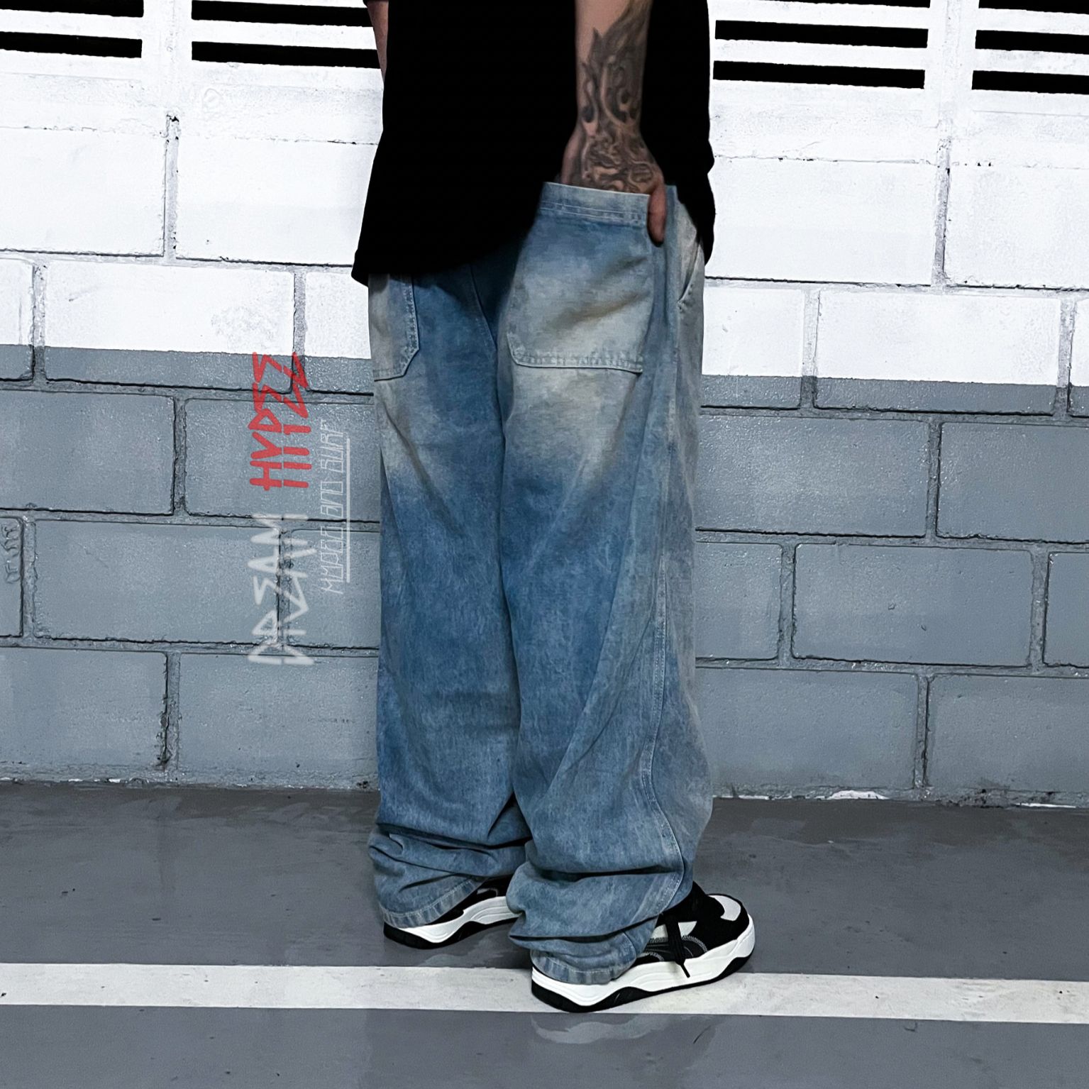 Calça Balão Jeans Dirty