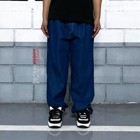 Calça Balão Jeans Azul Escuro