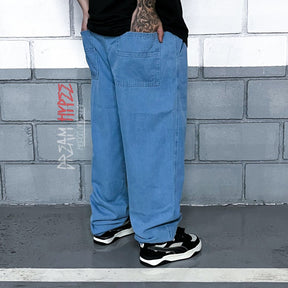 Calça Balão Jeans Azul Clara