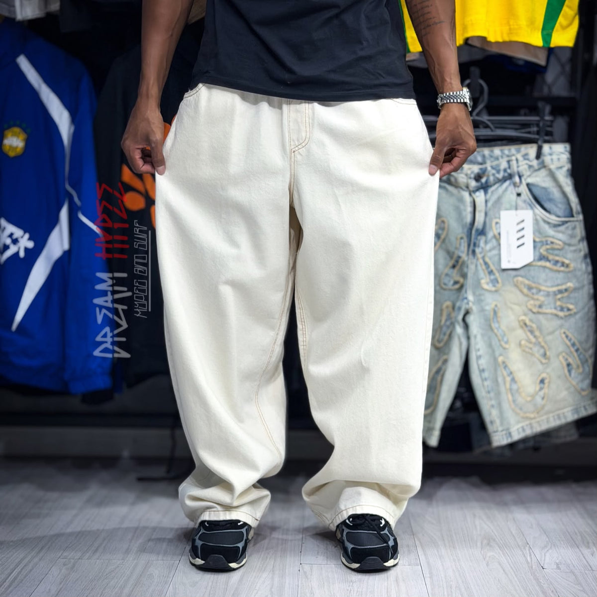 Calça Super Baggy Bege
