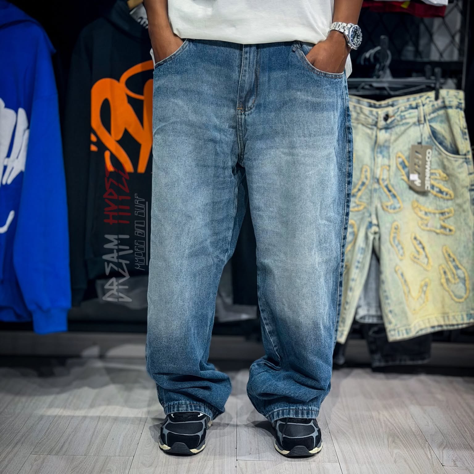 Calça Baggy Jeans Azul DMC