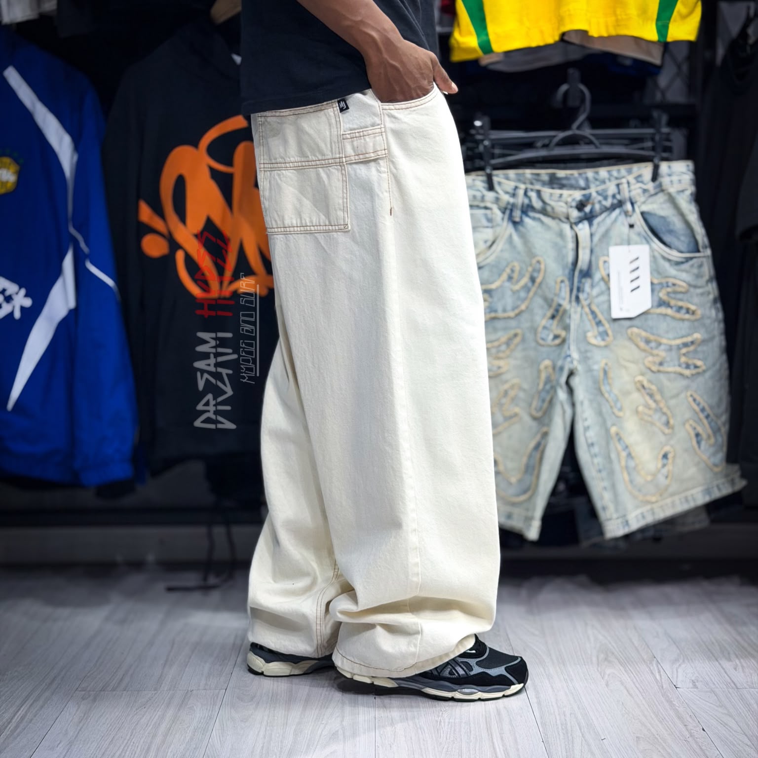 Calça Super Baggy Bege